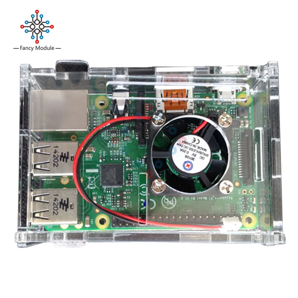 

5V 0.2A Cooling Cooler Fan for Raspberry Pi Model B+ / Raspberry Pi 2/3 Cooler Brushless DC CPU Fan With Screws Parts