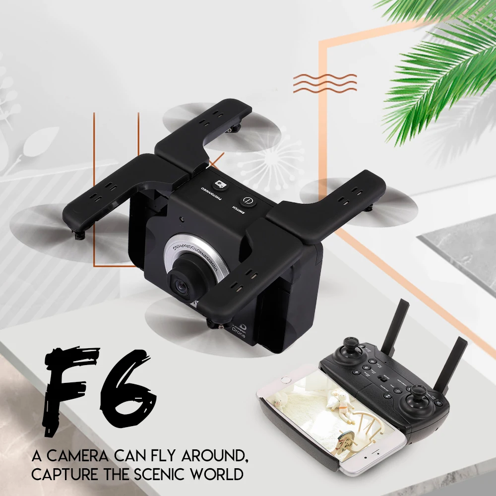 Дрон с дистанционным управлением F6 WiFi FPV RC складной камерой 720P живое видео