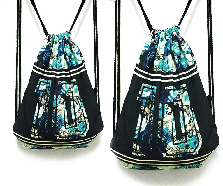 Hot ! Backpacks Floral Printed School Bags Girl Canvas Vintage Original Woman Drawstring Travel Softback Graffiti Backpack | Багаж и сумки