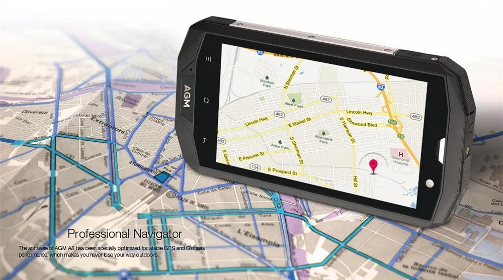 AGM A8 ЕС 5,0 ''HD IP68 4050 мА/ч, 4G смартфон 4 Гб+ 64 Гб Водонепроницаемый Android 7,0 MSM8916 4 ядра мобильного телефона 13MP NFC
