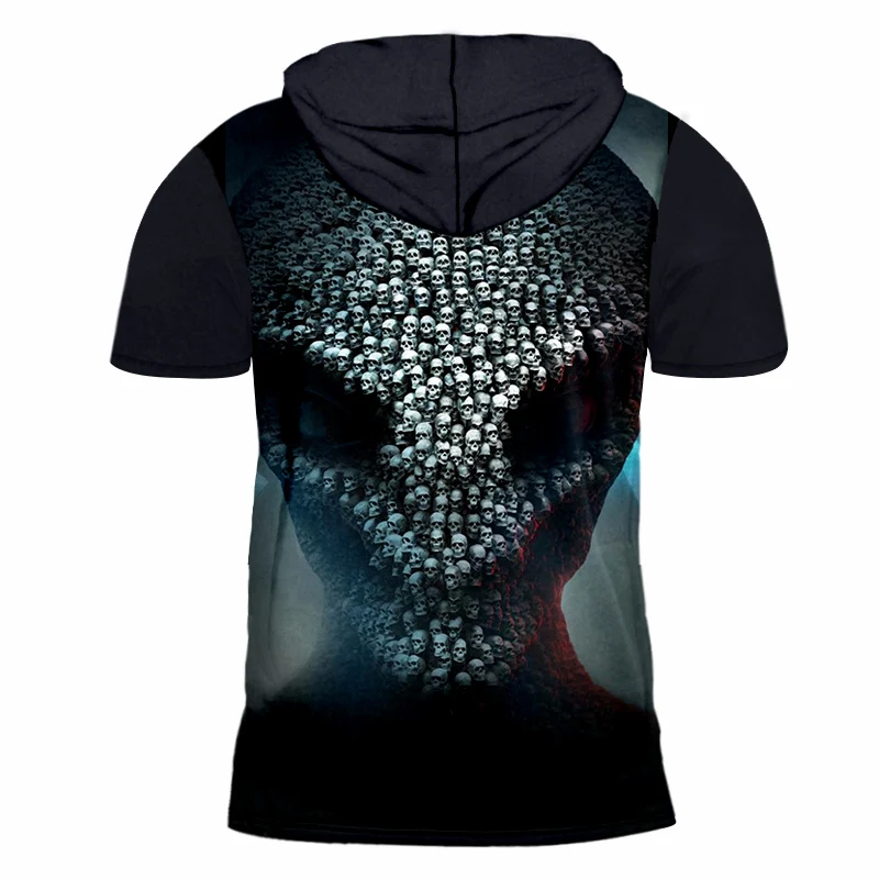 OGKB унисекс хип хоп панк футболки с длинным шнурком коротким рукавом капюшоном