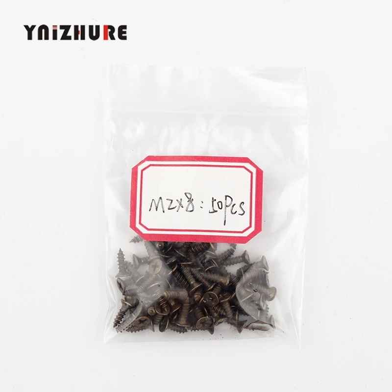 Самонарезающие крепежные винты Lucky Bag бронзовый тон плоские с круглой головкой M2