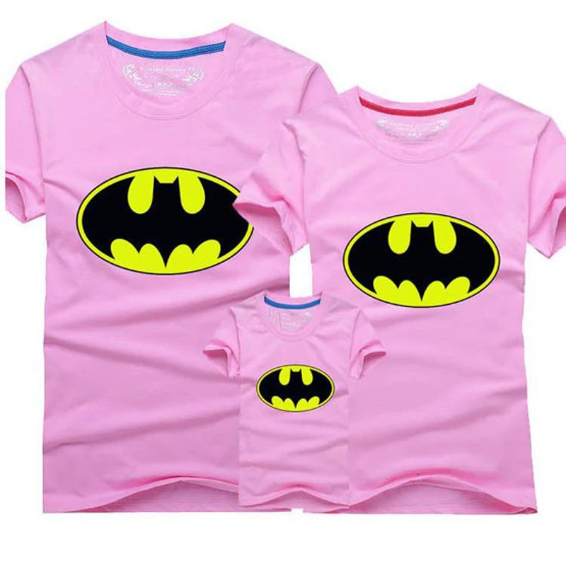 AD 1 шт. семейная Одинаковая одежда Бэтмен для мамы и дочери отца сына одежда|father son