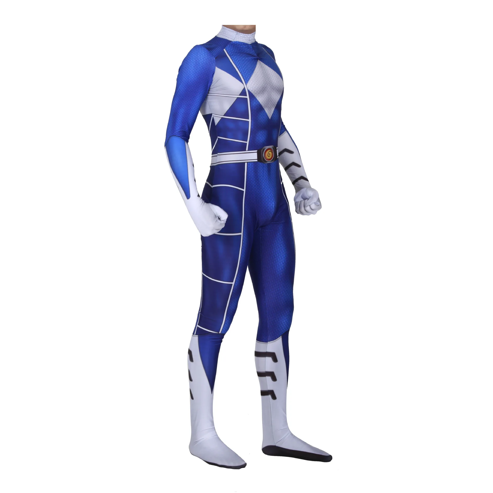 Горячая 3D печать Аниме Костюм Kyoryu Sentai Zyuranger Ranger косплей костюм красный/синий/зеленый рейнджеры боди Zentai костюм