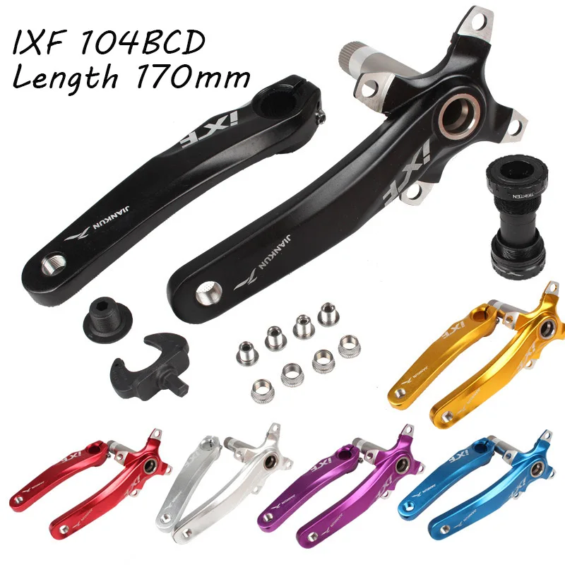Велосипедный кривошипный набор IXF 104 BCD CNC Untralight кривошипный рычаг MTB/дорожный велосипедный шатун с BB кривошипно для велосипедных аксессуаров части велосипеда