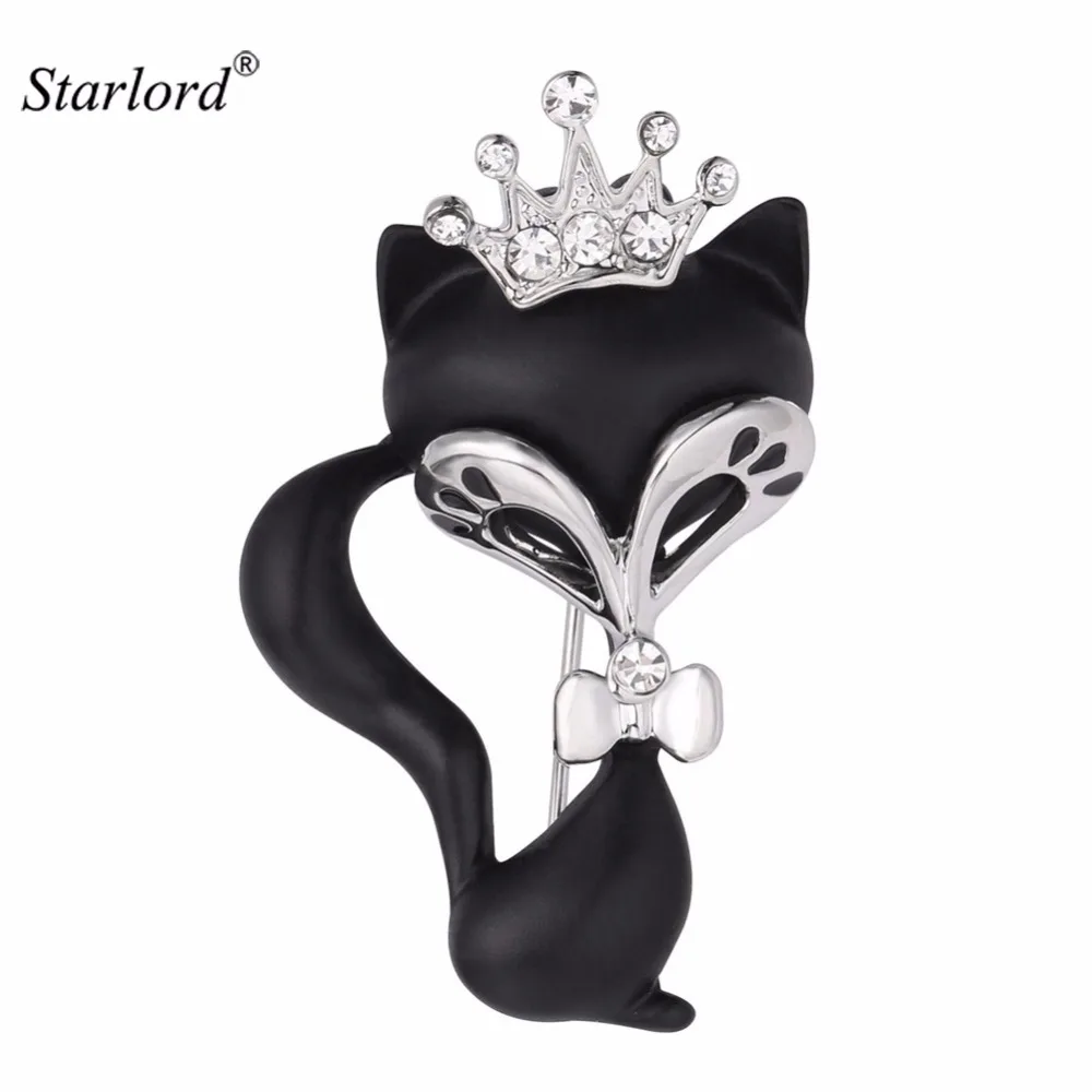 

Fox Brooch/Pin Attractive Fox with Crown & Luxury Austrian Rhinestone Animal Brooch For Party/Wedding Decoration Accessory B2715