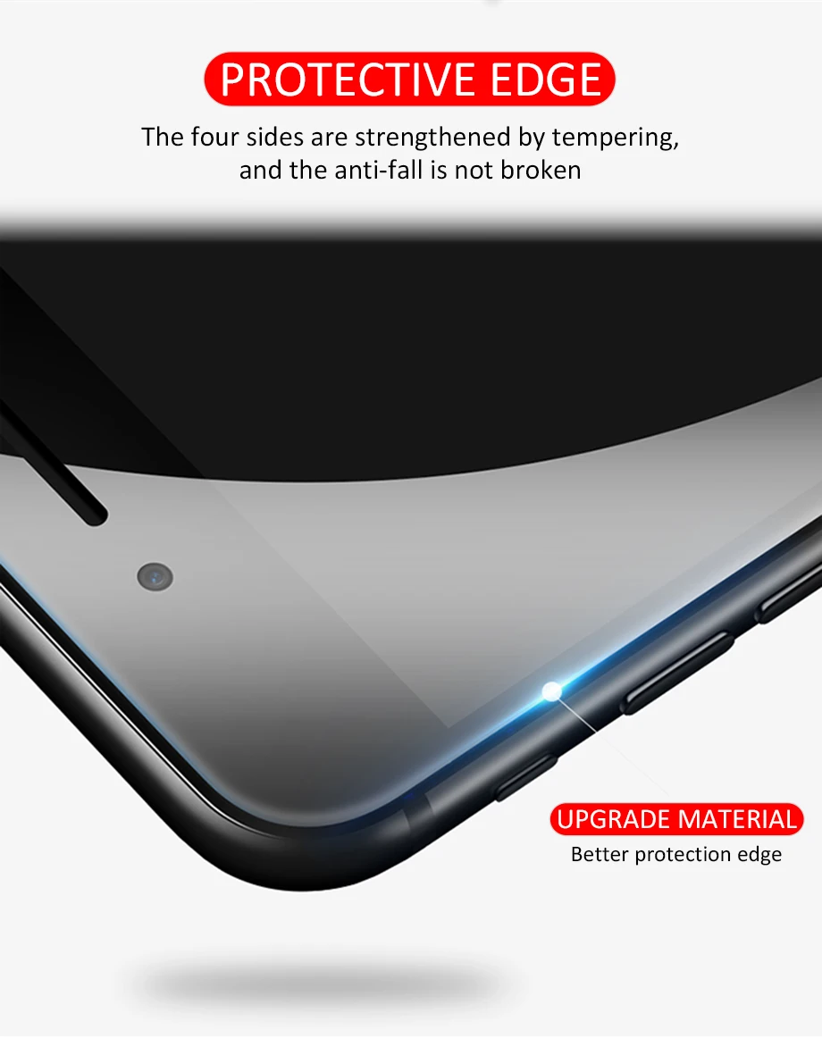 Закаленное стекло 9H с полным покрытием для iPhone 7 8 6 6s Plus Защитная пленка экрана 7plus