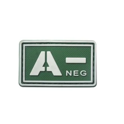 A2 Зеленый Сувенирный значок 3D ПВХ A+ B+ AB+ O+ Положительный A-B-AB-O-отрицательный кровяный Тип Группа патч наклейки нашивки для сумок - Цвет: A2