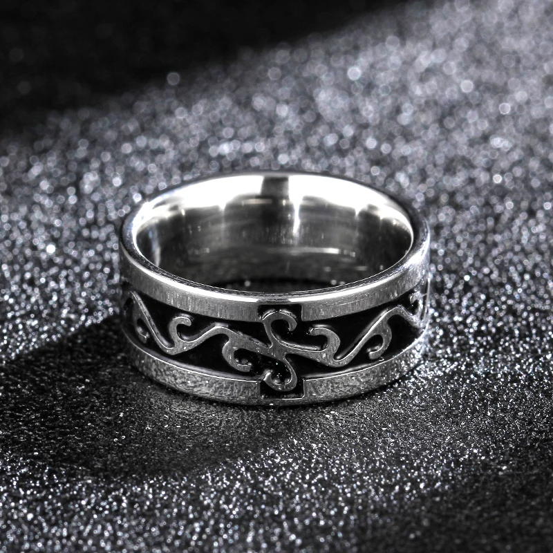 Кольцо властителя дракона 8 мм Винтажное кольцо из нержавеющей стали для мужчин и