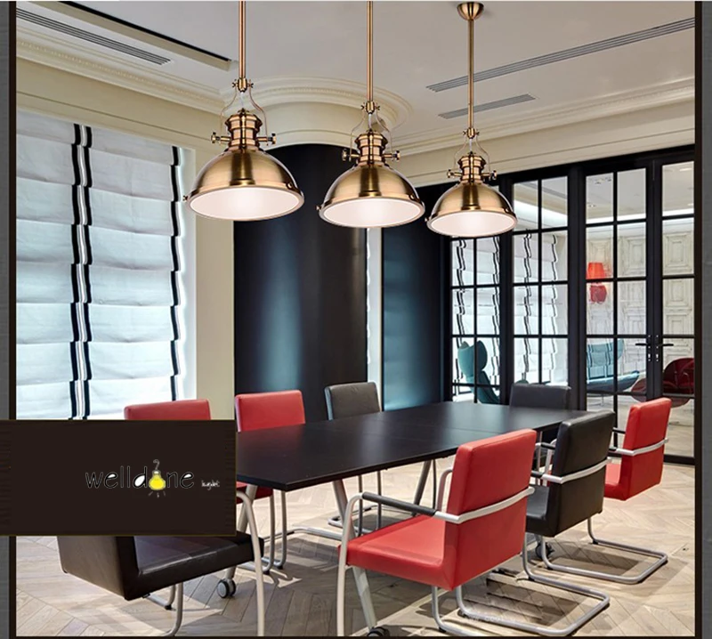 Железный подвесной светильник в винтажном стиле 110 В 220 медная лампа - купить по