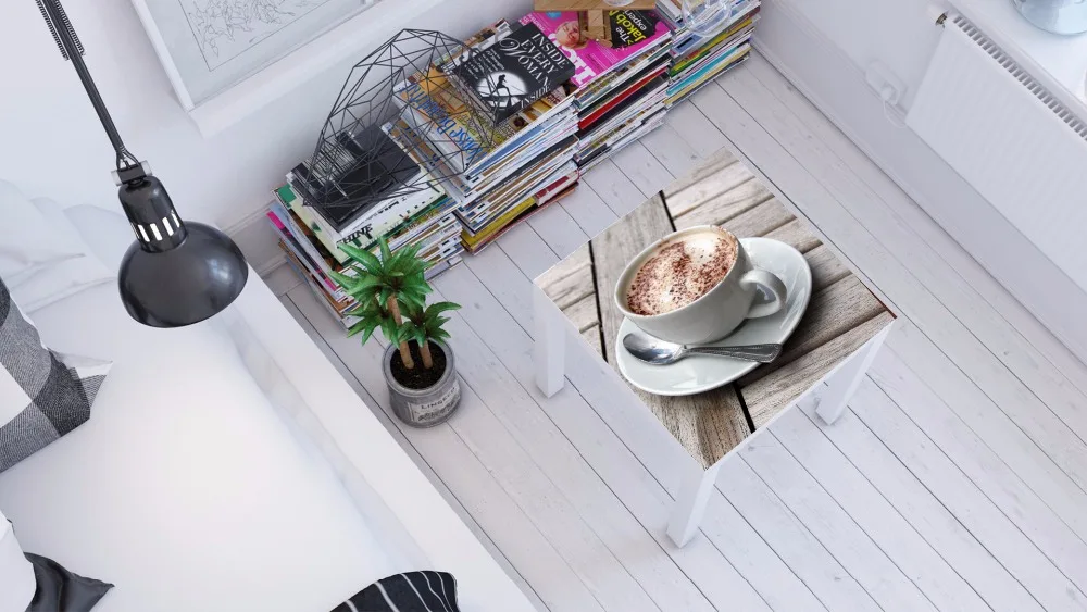 3D Morning Coffee модный художественный стол Настенные обои покрытие Настенная печать