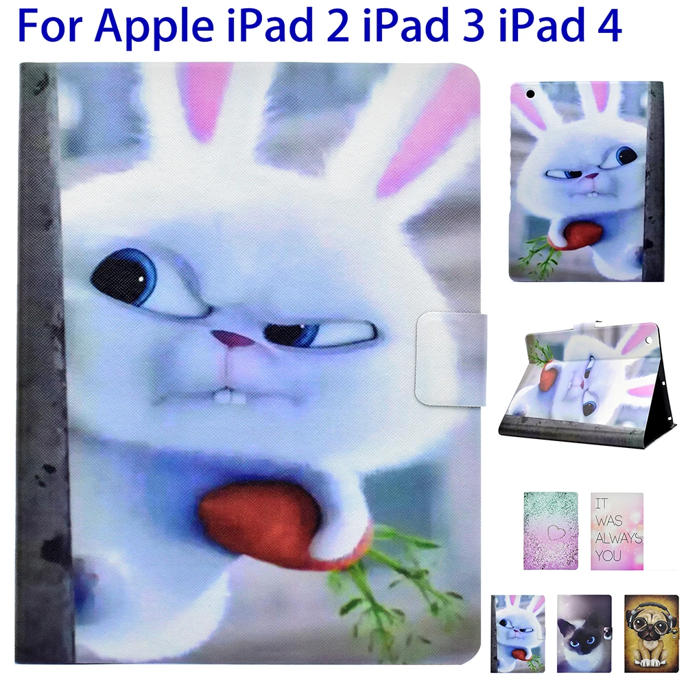 Чехол для планшета с подставкой чехол Apple ipad 2 3 4 милой собачкой кошкой слоником