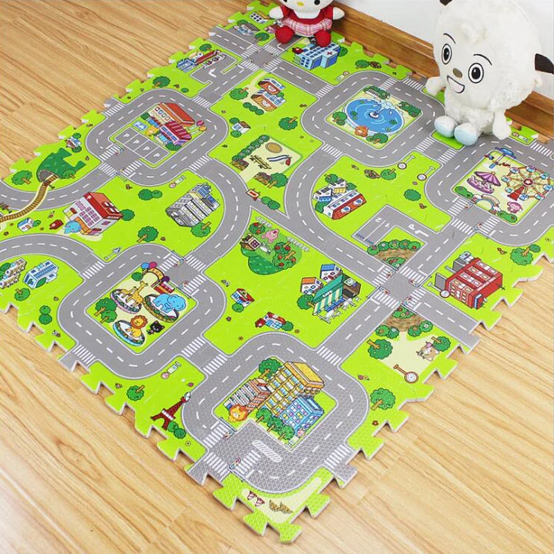 30x30cmx1cm Baby EVA foam puzzle play floor mat Education and interlocking tiles traffic route ground pad | Дом и сад