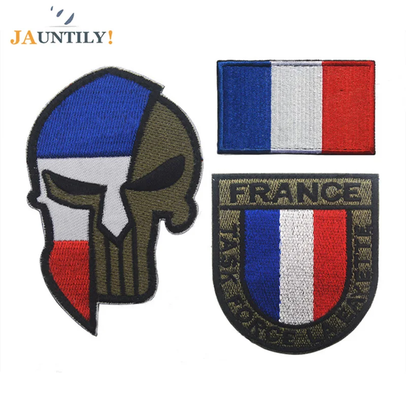 

3pc Fabric Hook Embroidered Badges Patches for Clothing Task Force La Fayette Special Flag Armband Army Uniform Ref2 Tactical