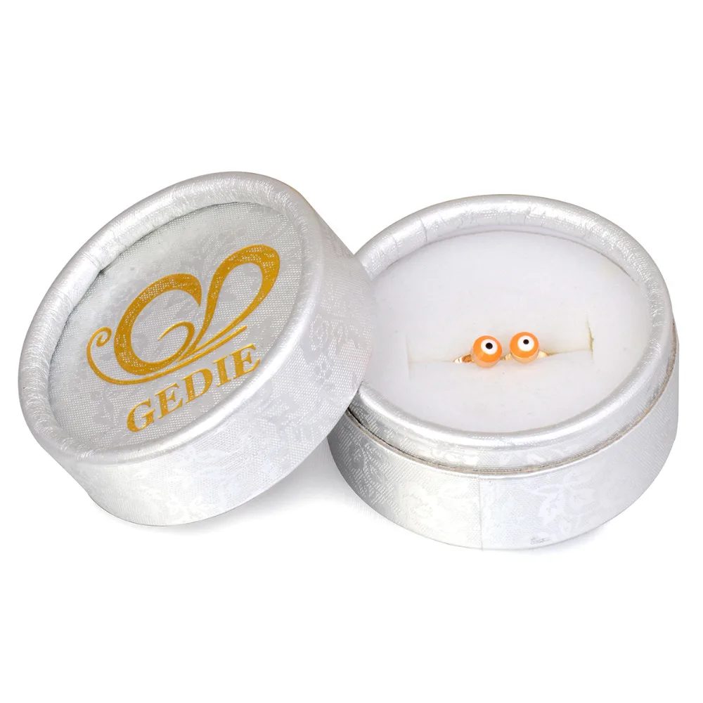 Женские серьги-гвоздики сглаза золотистого и желтого цвета | Украшения