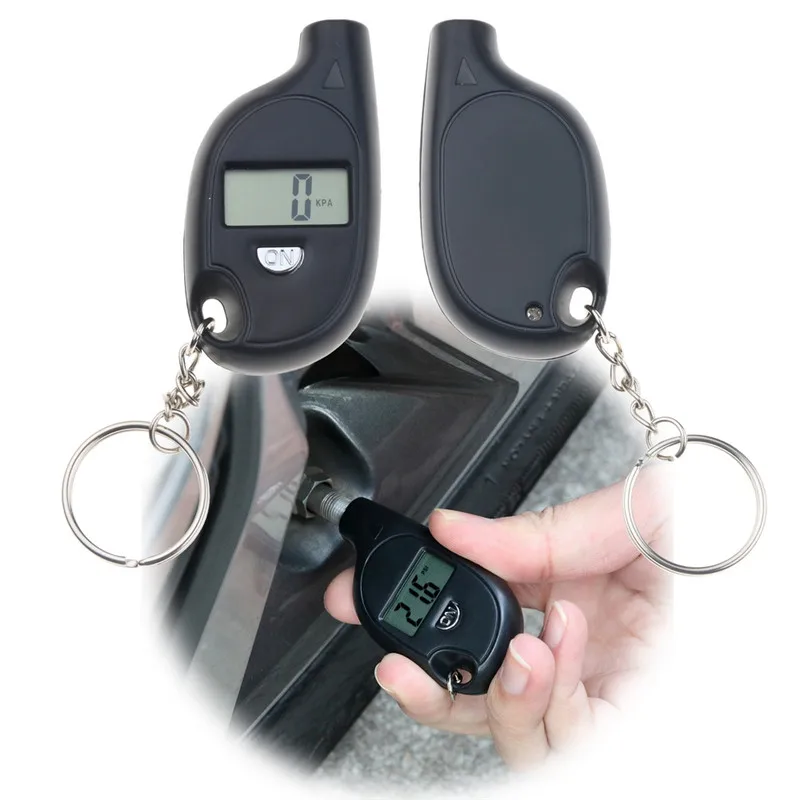 Мини ЖК-цифровой датчик давления в шинах TPMS инструменты автомобильный велосипед мотор тестер давления в шинах датчик давления воздуха адаптер с брелоком