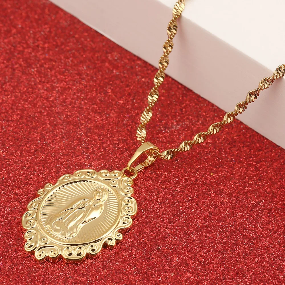 Подвеска счастливая Дева Мария ожерелье Религиозные ювелирные изделия для