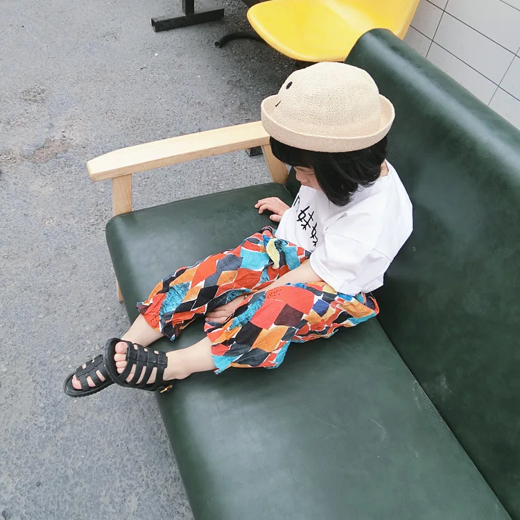 Детские противомоскитные штаны лето 2018 новые повседневные для маленьких