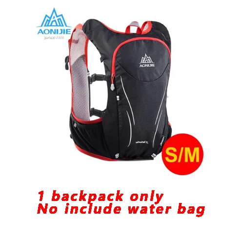 red SM bag only AONIJIE 5L Женский Мужской жилет для марафона, сумка для воды, водонепроницаемый рюкзак для велоспорта, сумка для воды для кемпинга - Цвет: red SM bag only