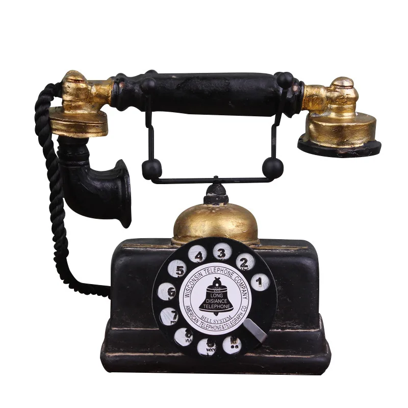 Антикварный телефонный набор украшения ретро кафе витрина окно