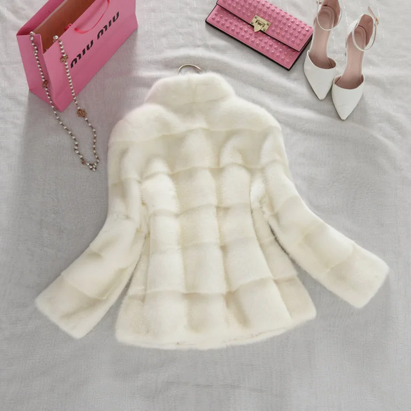 Бесплатная доставка зимняя теплая Женская норковая шуба Обычный воротник может