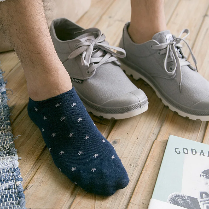 2017 фирменные мужские носки весенне-летние классные темно-синие хлопковые