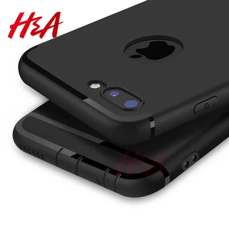 Ультратонкий силиконовый чехол H& A для iphone 7, 6, 6 S, 8 X, черный чехол, мягкий ТПУ матовый чехол для телефона, для iphone 7, 8 plus