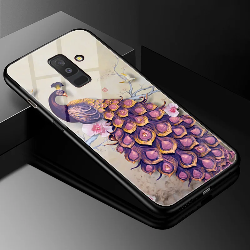 DIY фото настроить чехол для телефона Coque samsung Galaxy J2 PRO закаленное стекло крышка для samsung Galaxy J3 J4 J6 J7 J8 - Цвет: BLK-13