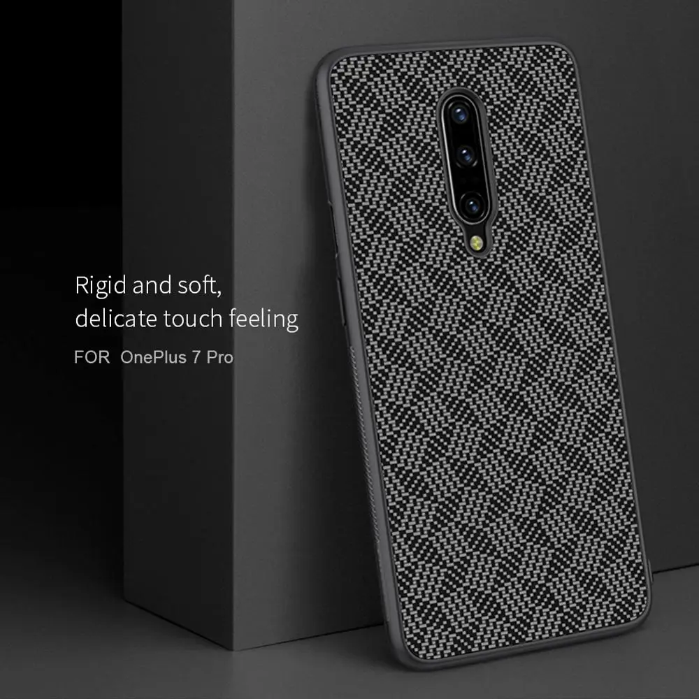 Для Oneplus 7 чехол NILLKIN плед синтетическое волокно для телефона pro углеродный PP