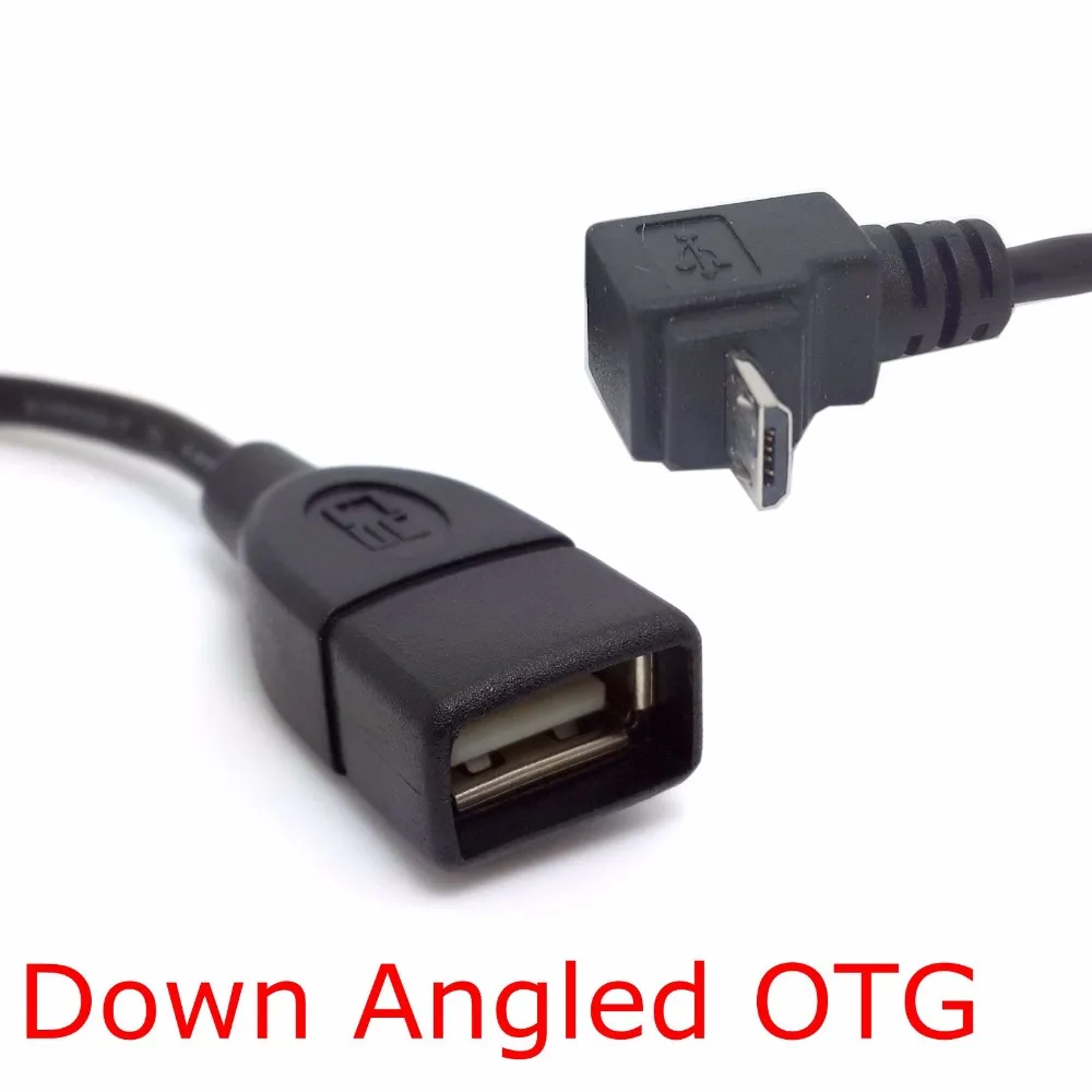 LBSC 90 градусов вверх и вниз прямоугольный разъем Micro USB штекер к 2 0 гнездо OTG кабель