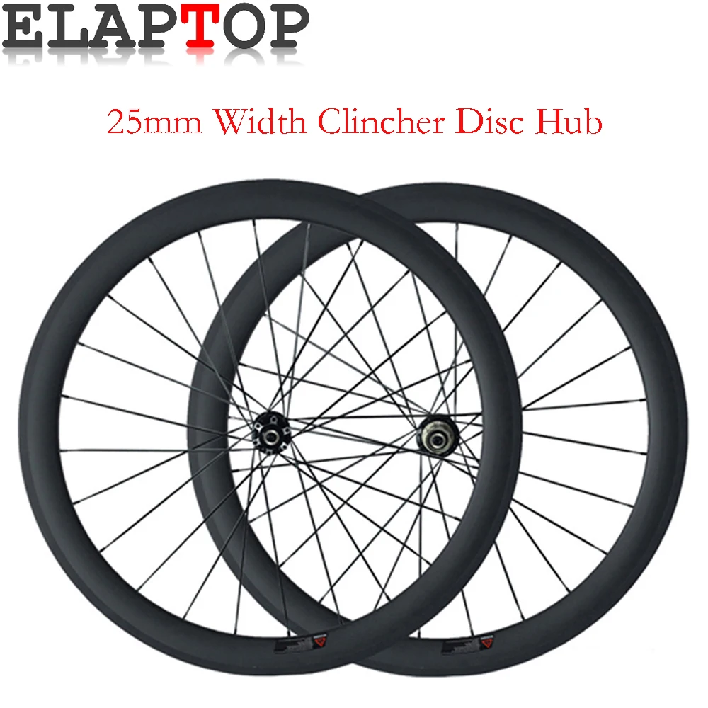 ELAPTOP карбоновые колеса дисковый тормоз колесная пара 25 мм шириной 38 50 глубиной