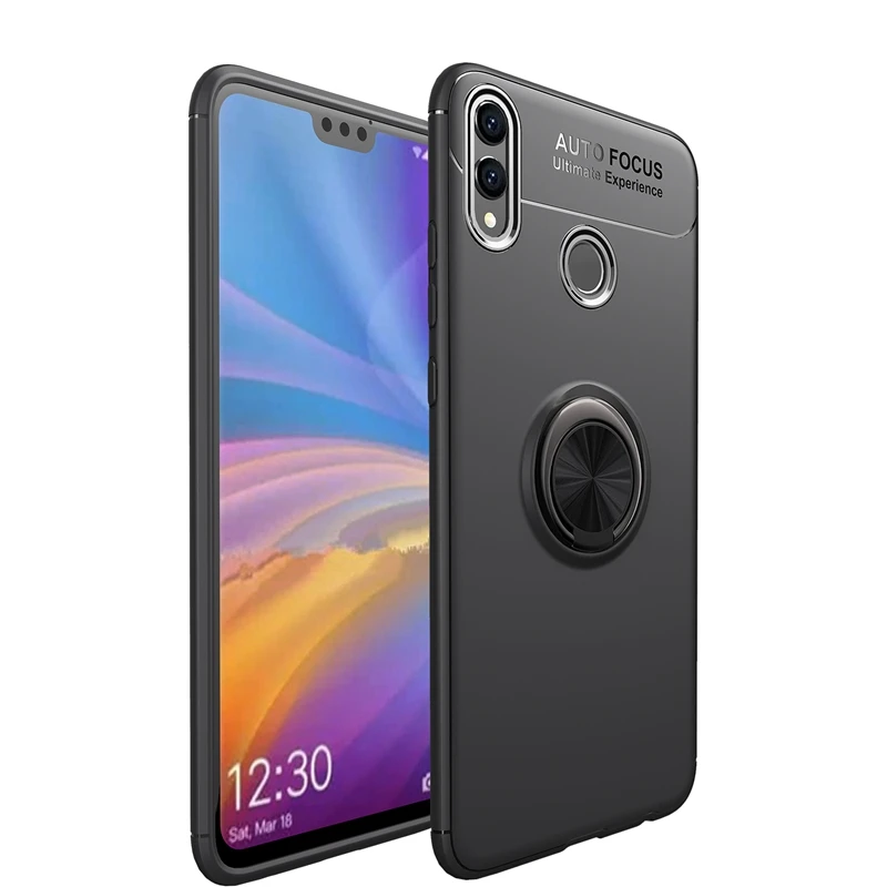 Чехол для Honor 8C 8X8 S 8A 20 Pro 10 9 8 Lite X магнитный автомобильный держатель чехол для Honor 8X чехол Honor 10 Lite чехол Honor 10i 20i чехол - Цвет: black