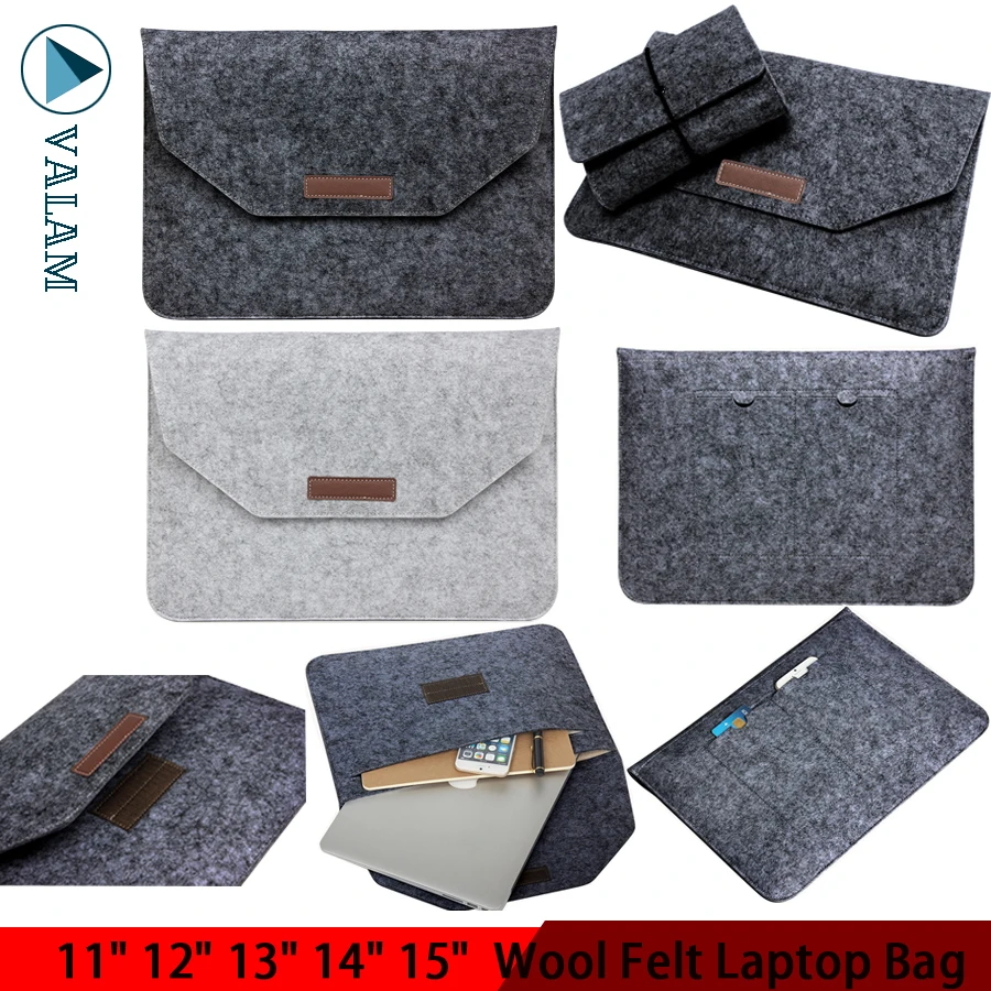 11 12 13 14 15 4 дюйма модная шерстяная войлочная сумка для ноутбука чехол Macbook