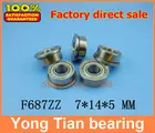 F687ZZ F687 DDLF1470ZZ LF1470 радиальный шарикоподшипник 7*14*16*5*1,1 мм Миниатюрный подшипник с фланцем