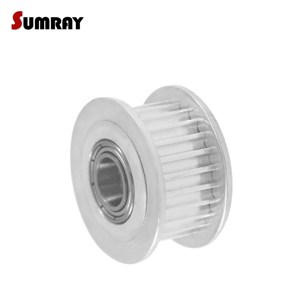 

SUMRAY 3M 32T Idler Pulley with teeth Bore 5/6/8/10/12/15mm Bearing Stepper Pulley Width 11/16mm Tooth Belt Idler Pulley