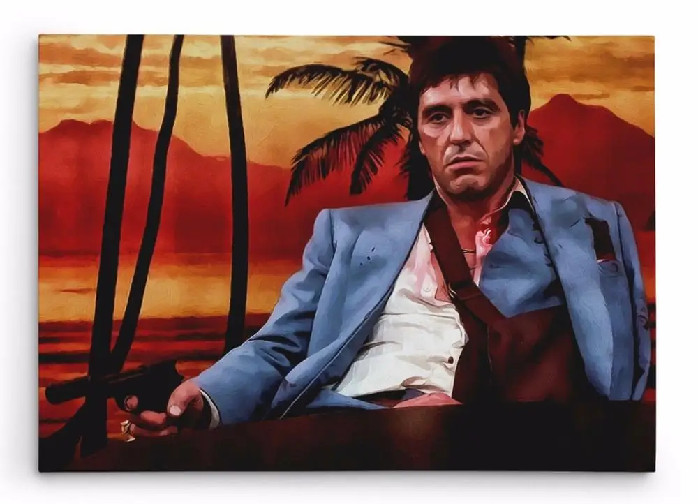 100% ручная масляная живопись работа Al Pacino галерея обернутая холстом настенное