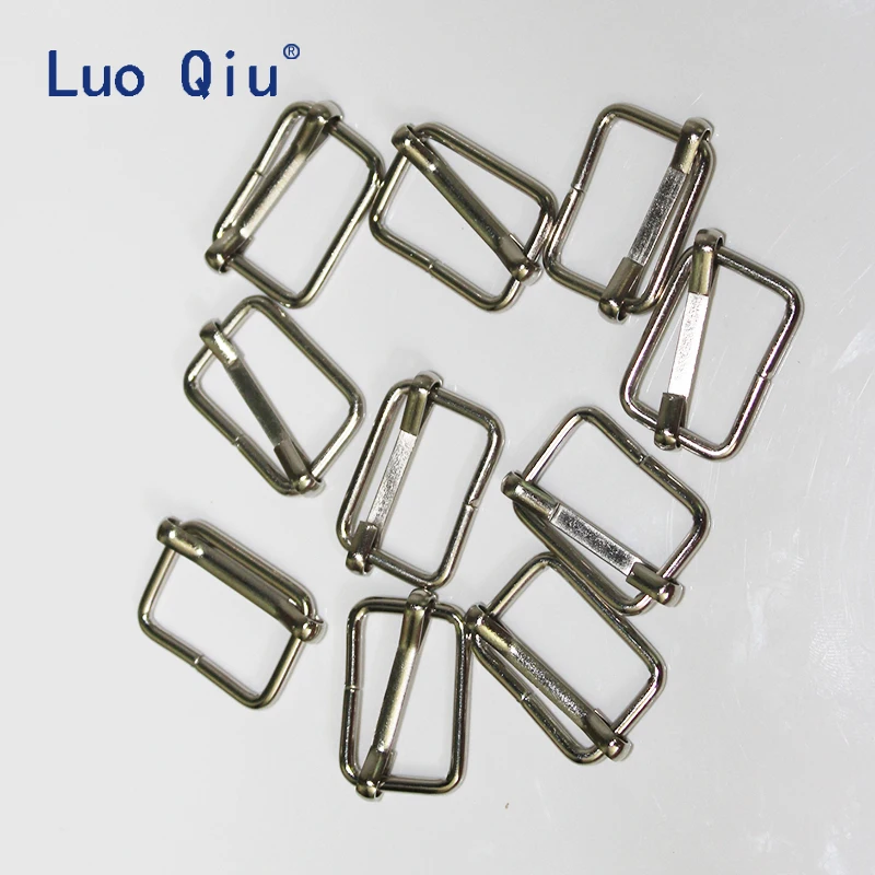 Luo Qiu 200 шт./лот 20 мм Серебряная Регулируемая лямка Пряжка для подтяжек пряжки