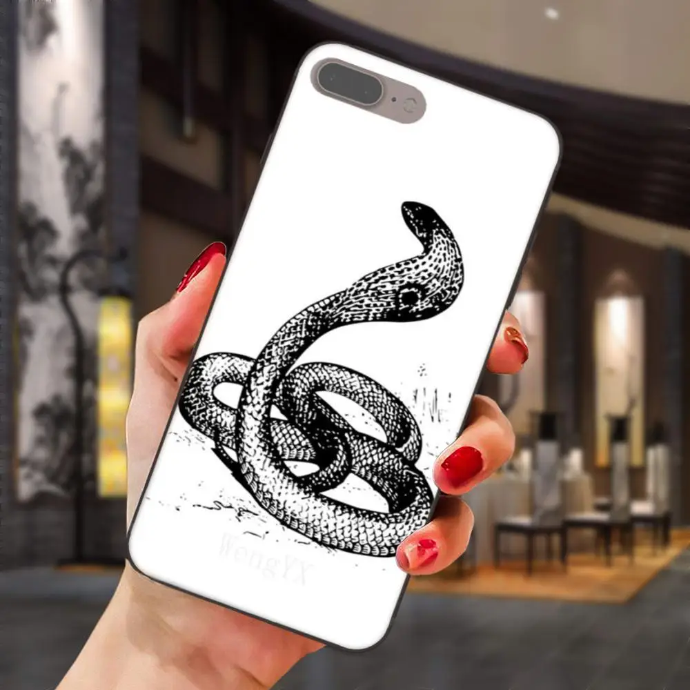 Мягкая, модная новинка, для huawei Honor 5A 6A 6C 7A 7C 7X 8A 8C 8X9 10 P8 P9 P10 P20 P30 Мини Lite Plus Прохладный татуировки королевская Кобра Змея