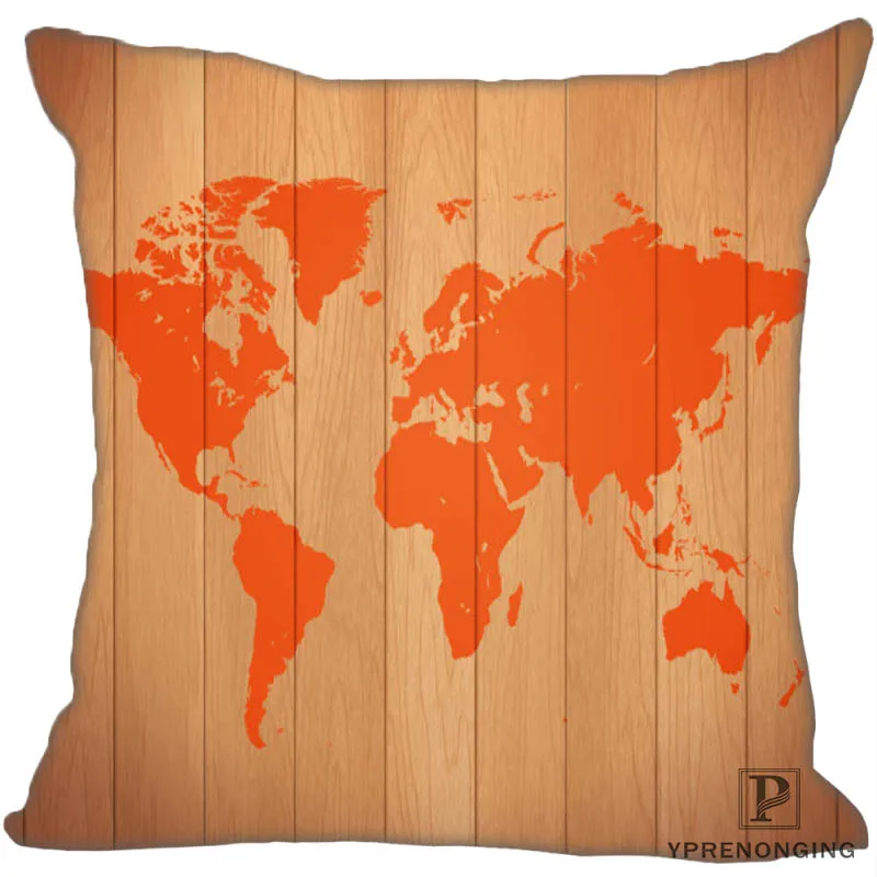 Square Pillowcase Наволочка на заказ с изображением карты мира, квадратный чехол на заказ, Наволочка на молнии, чехол 35X35,40x40,45x45 см(с одной стороны) 180522-02-10 - Цвет: Square Pillowcase