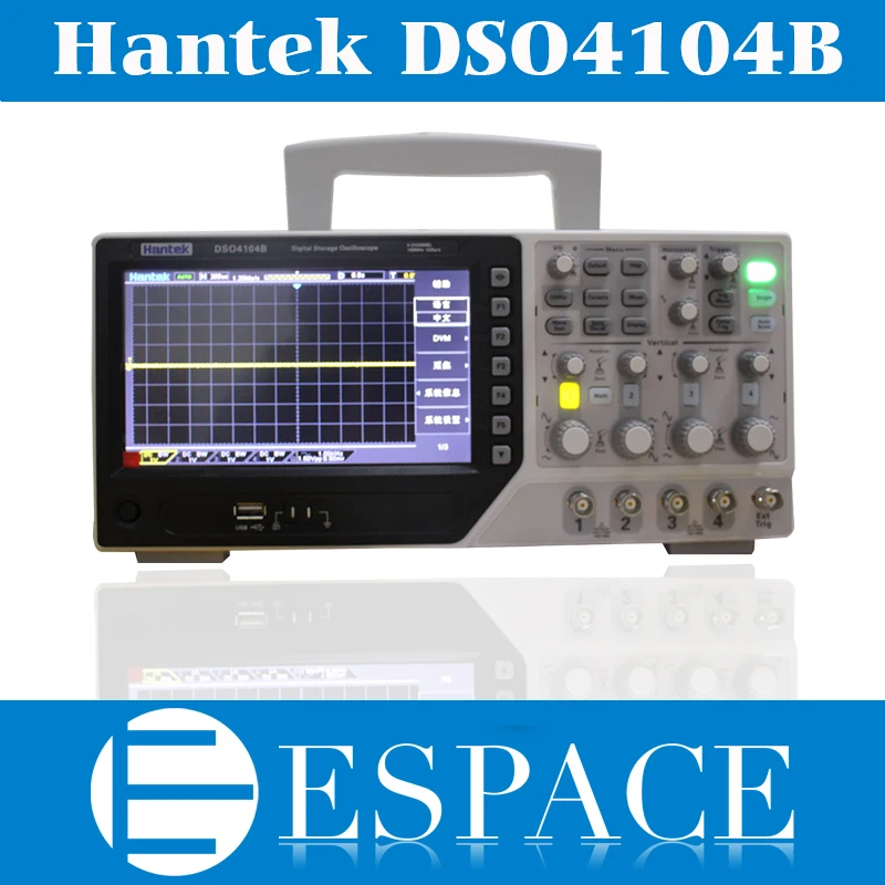 Новинка 2017 цифровой осциллограф Hantek DSO4104B 100 МГц 4 канала 1 Gsa/s встроенный usb