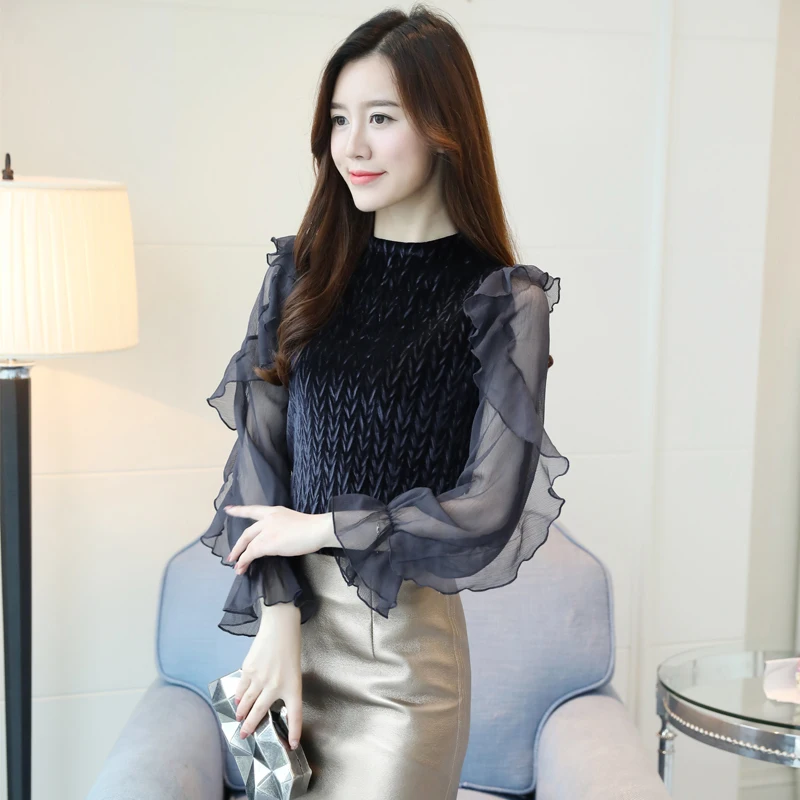 Новое поступление 2020 Весенняя блузка женская рубашка с длинным рукавом женские