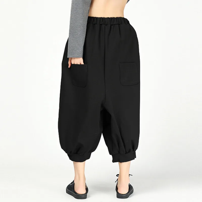 Женские повседневные штаны LANMREM весенние свободные однотонные в полоску с