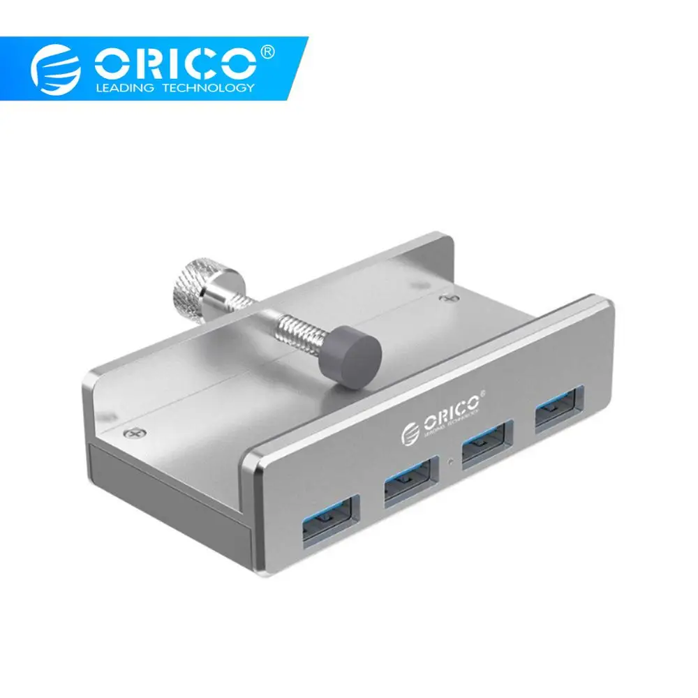 ORICO MH4PU Алюминий 4 Порты USB 3 0 Clip-тип хаб для рабочего ноутбука клип диапазон 10-32 мм
