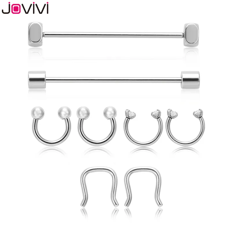 Jovivi Stainless Steel 16G/14G Body Piercing Jewelry for Eyebrow Industrial Cartilage Daith Septum Ear Helix Nose Barbell Cap | Украшения и