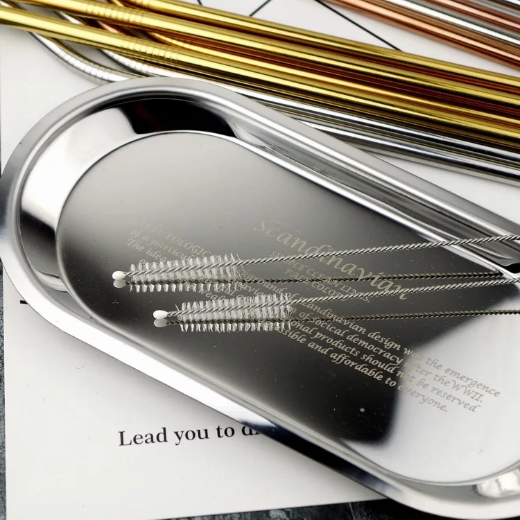 

12pcs 304 Stainless Steel Drinking Straw Reusable Metal Bent Straight Straws With 3pcs Cleaning Brush Home Party Bar Accessories