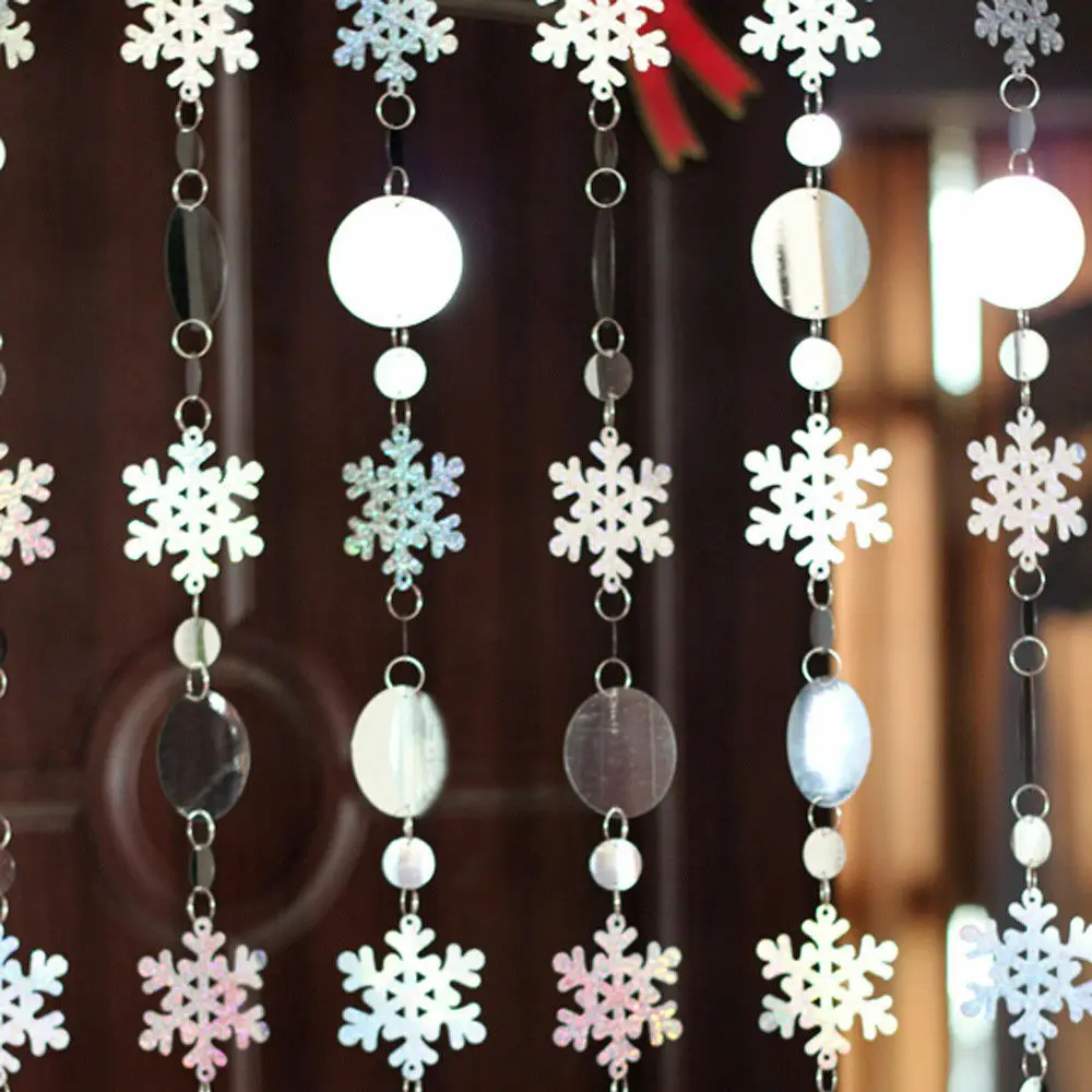 Christmas Decoration Home Curtain Big Snowflakes Sequins Glitter Tree Ornaments DIY Accessory Gift Hot | Дом и сад