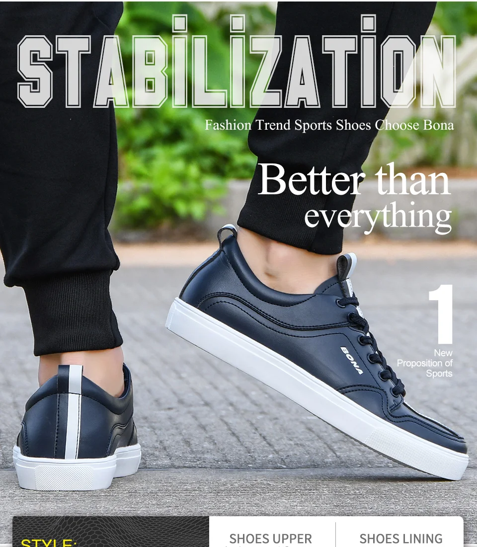 BONA/Новинка года; стильная нескользящая обувь для мужчин; Zapatos De Mujer; модная мужская обувь для скейтбординга; удобная мужская обувь; zapatillas mujer