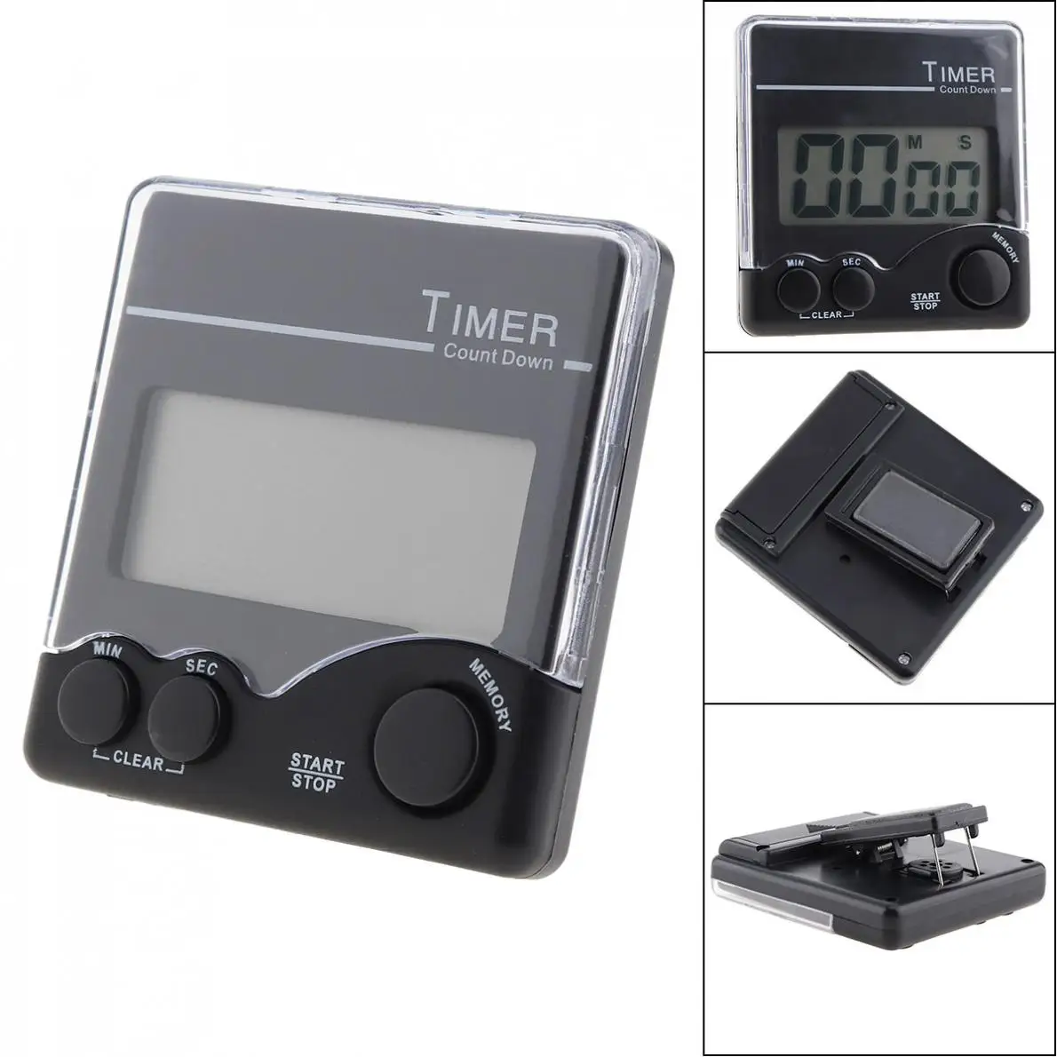 

Convenient Magnetic Electronic Digital Timer with Bell Prompt and Large LCD Display for Laboratory Kitchen