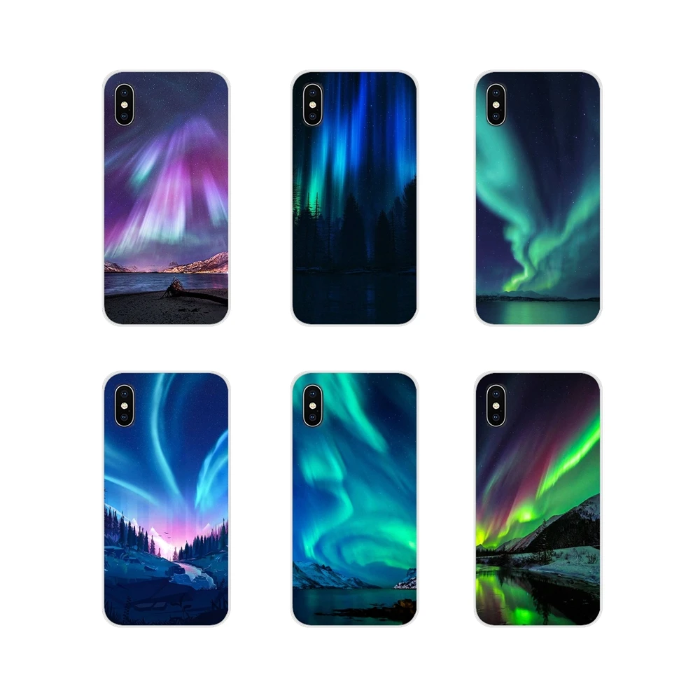 Для Huawei P Smart Mate Honor 7A 7C 8C 8X 9 P10 P20 Lite Pro Plus Aurora polar lights аксессуары чехлы для