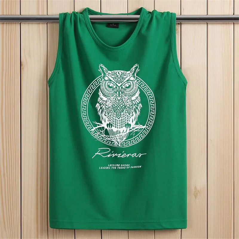 Мужская хлопковая майка с круглым вырезом без рукавов|mens cotton singlet|brand singletcotton singlet |